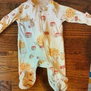 Adorable Cream and Orange Kids One Piece